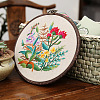DIY Flower Pattern Linen Embroidery Hanging Ornament Kits PW22070187129-1