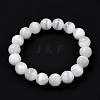 Natural Selenite Beaded Stretch Bracelets BJEW-F414-01C-01-3