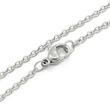 Unisex Classic Plain 304 Stainless Steel Mens Womens Cable Chain Necklaces STAS-O037-83P