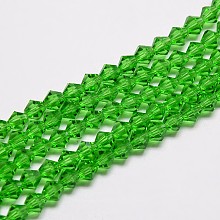 Imitate Austrian Crystal Bicone Glass Beads Strands GLAA-F029-4x4mm-03