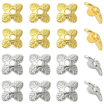 20Pcs Brass Bead Caps KK-YW0003-55G-1