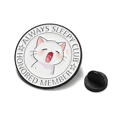 Always Sleepy Club Cat Enamel Pins JEWB-K040-09EB-1