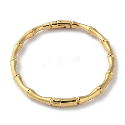 Rack Plating Brass Bamboo Stick Hinged Bangles BJEW-M039-06G-1