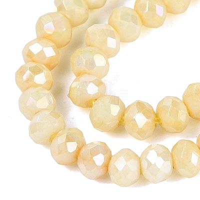 Anti-Tarnish Dyed Rondelle Glass Beads Strands EGLA-T021-3mm-17-10-1