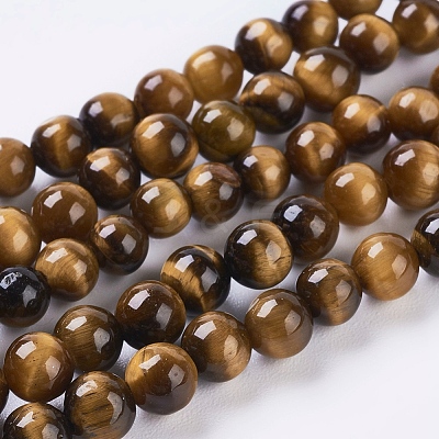 Natural Tiger Eye Beads Strands X-G-G099-4mm-5-1