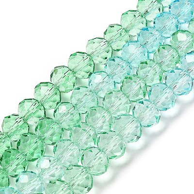 Transparent Painted Glass Beads Strands DGLA-A034-T8mm-A16-1