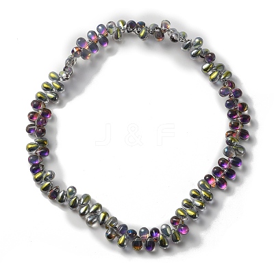Electroplate Glass Beads GLAA-WH0023-29E-1