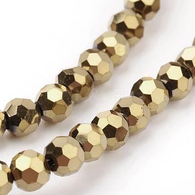 Electroplate Glass Bead Strands EGLA-R042-4mm-03-1