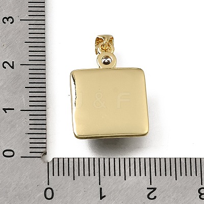 Religion Brass Micro Pave Clear Cubic Zirconia Pendants KK-C262-01G-01-1