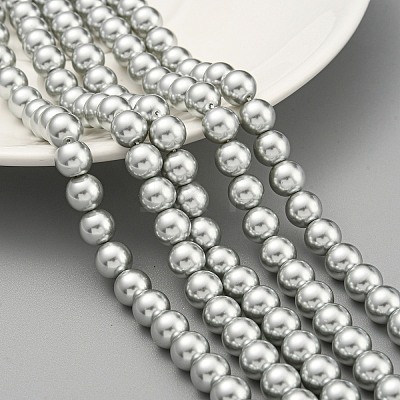 Glass Pearl Beads Strands HY-G002-01D-04-1