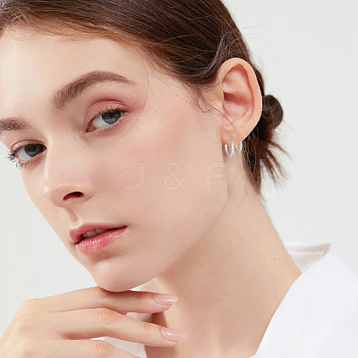 5 Pair 5 Styles Brass Hoop Earrings EJEW-BBC0001-90-1
