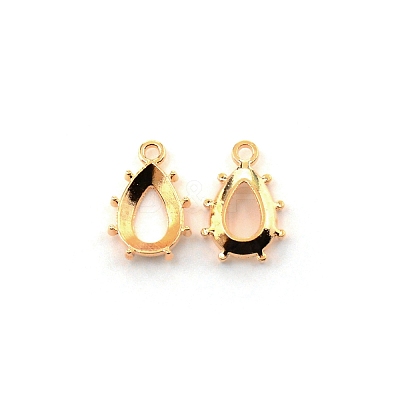 Electroplating Alloy Pendant Cabochon Settings FIND-WH0005-62KCG-1