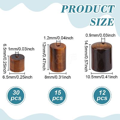 57Pcs 3 Styles Natural Tiger Eye Beads Sets G-WR0001-04-1