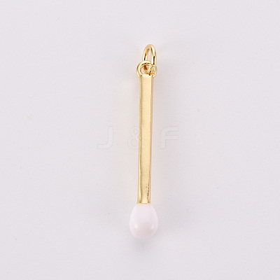 Brass Enamel Pendants KK-S362-032L-NR-1