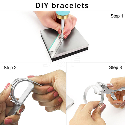 304 Stainless Steel Bangle Blanks DIY-H134-02B-1