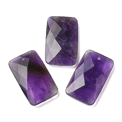 Natural Amethyst Pendants G-Z071-04J-1