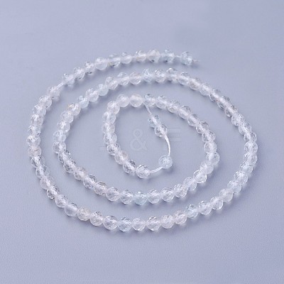 Natural White Topaz Beads Strands G-F619-28-4mm-1