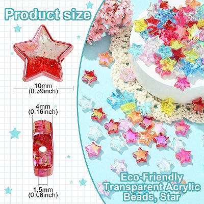 Eco-Friendly Transparent Acrylic Beads MACR-CJ0001-02-1