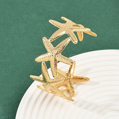 304 Stainless Steel Cuff Bangles for Women LS-BJEW-D356-01G-1