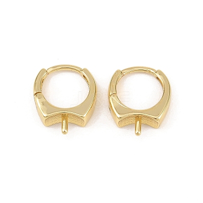 Brass Hoop Earring Findings KK-H292-08G-1