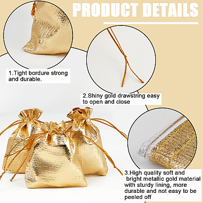 60Pcs Organza Drawstring Bags OP-BBC0001-01B-1