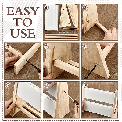 2-Layer Bamboo Slant Back Necklace Organizer Display Stands NDIS-WH0010-31-1