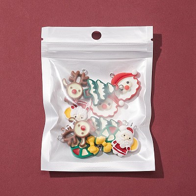 10Pcs 5 Styles Opaque Resin Pendants RESI-FS0001-29-1