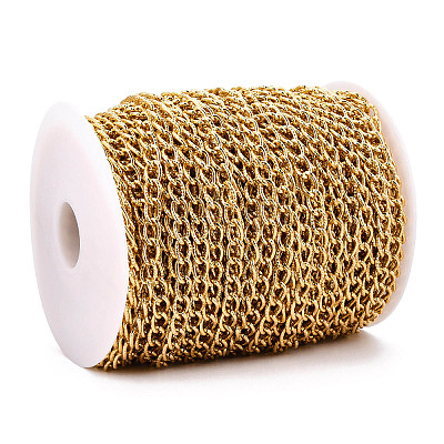 Aluminium Textured Curb Chains CHA-T001-44G-1