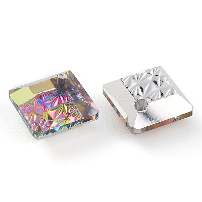 Embossed Glass Rhinestone Pendants GLAA-J101-03A-001VO-1
