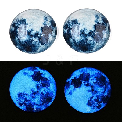 Fluorescent Glass Cabochons GGLA-T004-12B-1