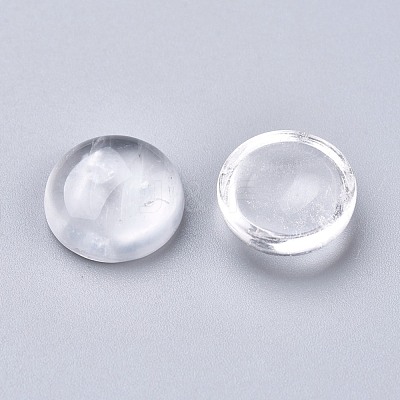 Natural Quartz Crystal Cabochons G-P393-R50-12MM-A-1