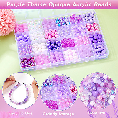 Opaque Acrylic Beads SACR-TA0001-45B-1
