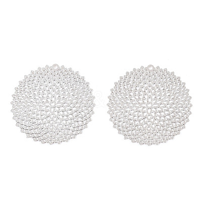 Rack Plating Brass Filigree Pendants KKC-T001-64P-1