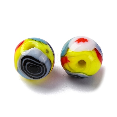 Handmade Millefiori Lampwork Beads LAMP-R003-02B-03-1