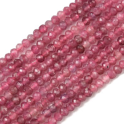 Natural Pink Tourmaline Beads Strands G-RM250101-N16-1