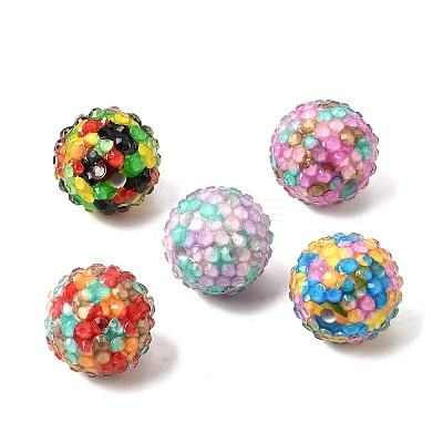 Opaque Acrylic & Resin Rhinestone Beads OACR-G062-02-1