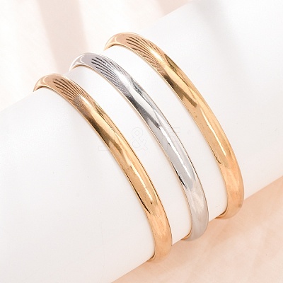 29.5MM Duo Tone 304 Stainless Steel 3-Line Hollow Open Cuff Bangles SA-CBA725A-09GP-1