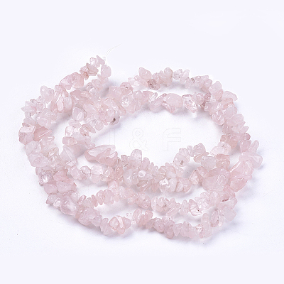 Natural Rose Quartz Stone Bead Strands X-G-R192-03-1