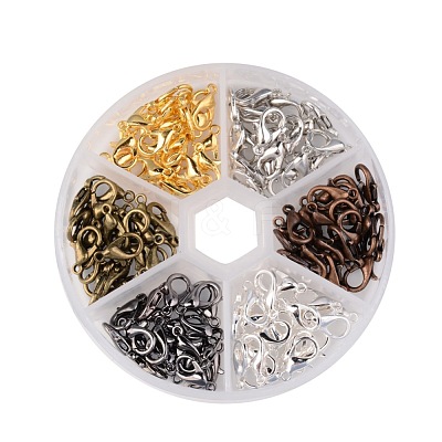1 Box 120PCS 6 Colors Zinc Alloy Lobster Claw Clasps PALLOY-X0007-NF-B-1