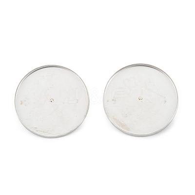 Tarnish Resistant 304 Stainless Steel Brooch Cabochon Settings STAS-G250-04P-C-1
