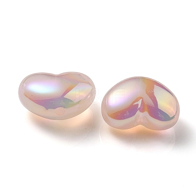 UV Plating Rainbow Iridescent Imitation Jelly Acrylic Beads X-OACR-C007-08B-1