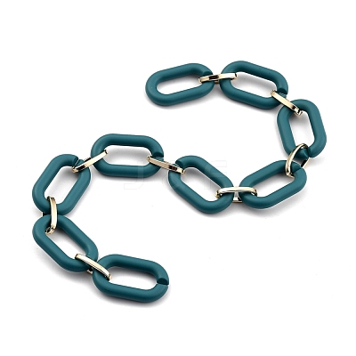Handmade Acrylic Cable Chains AJEW-JB00713-01-1