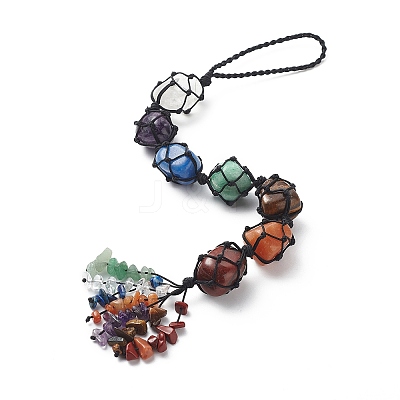 7 Chakra Gemstone Hanging Decorations HJEW-JM00805-01-1
