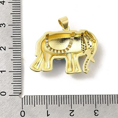 Brass Micro Pave Cubic Zirconia Pendants KK-I378-01G-1