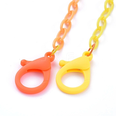 Personalized Two Tone ABS Plastic Cable Chain Necklaces LS-X-NJEW-JN02825-02-1