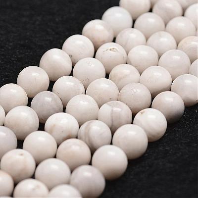 Natural White Crazy Lace Agate Bead Strands G-D840-55-10mm-1