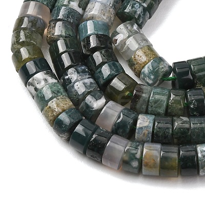 Natural Moss Agate Beads Strands G-M420-A14-01-1