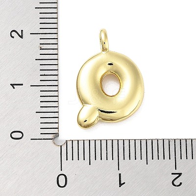 Rack Plating Brass Balloon Letter Pendants KK-C050-01G-Q-1