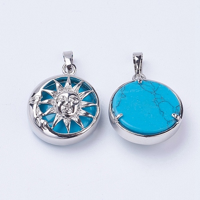 Synthetic Turquoise Pendants G-K234-C05-1