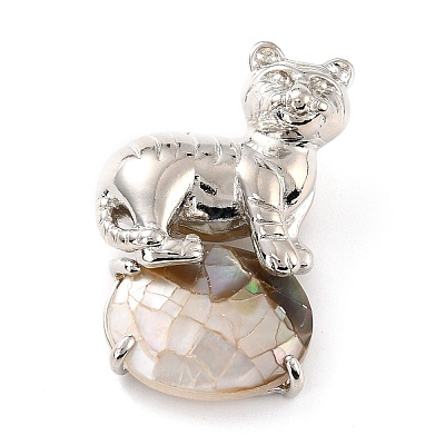 Shell Pendants KK-C232-01A-P-RS-1